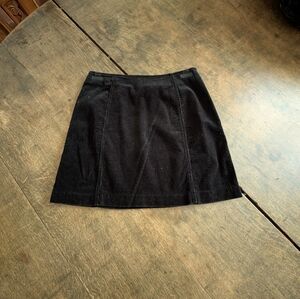AT Retro Black Corduroy Skirt
